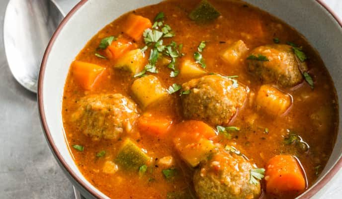 Mexican Meatball Soup