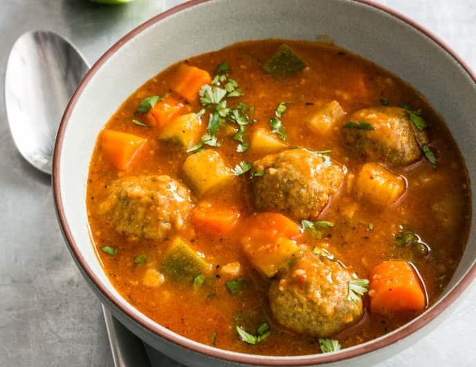 Mexican-Style Meatball Soup